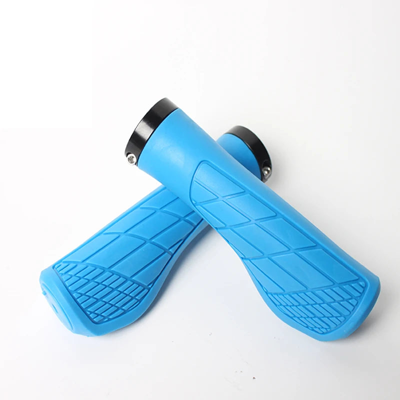 MTB Bike Grips Lockable Rubber Ultralight Handlebar Grips Bike Handlebar Grips Nixie Blue