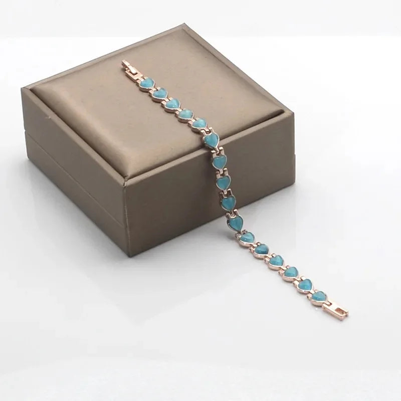 Women's Magnetic Cat's Eye Heart Bracelet | Zinc Alloy