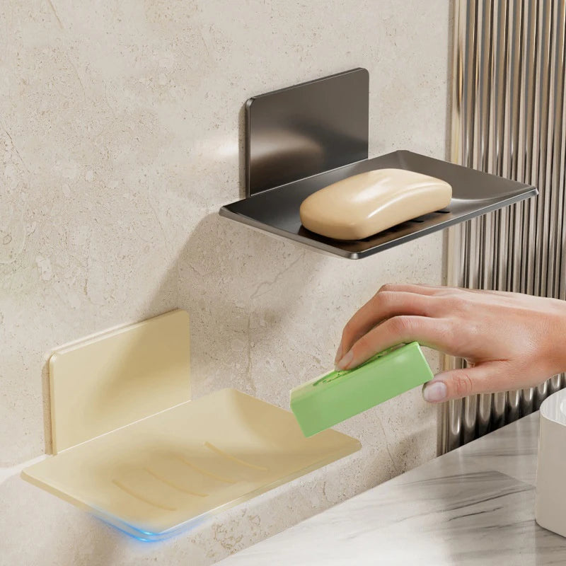 Wall Mounted Carbon Steel Soap Tray with Drainage – Black Soap Dish Holder Nixie
