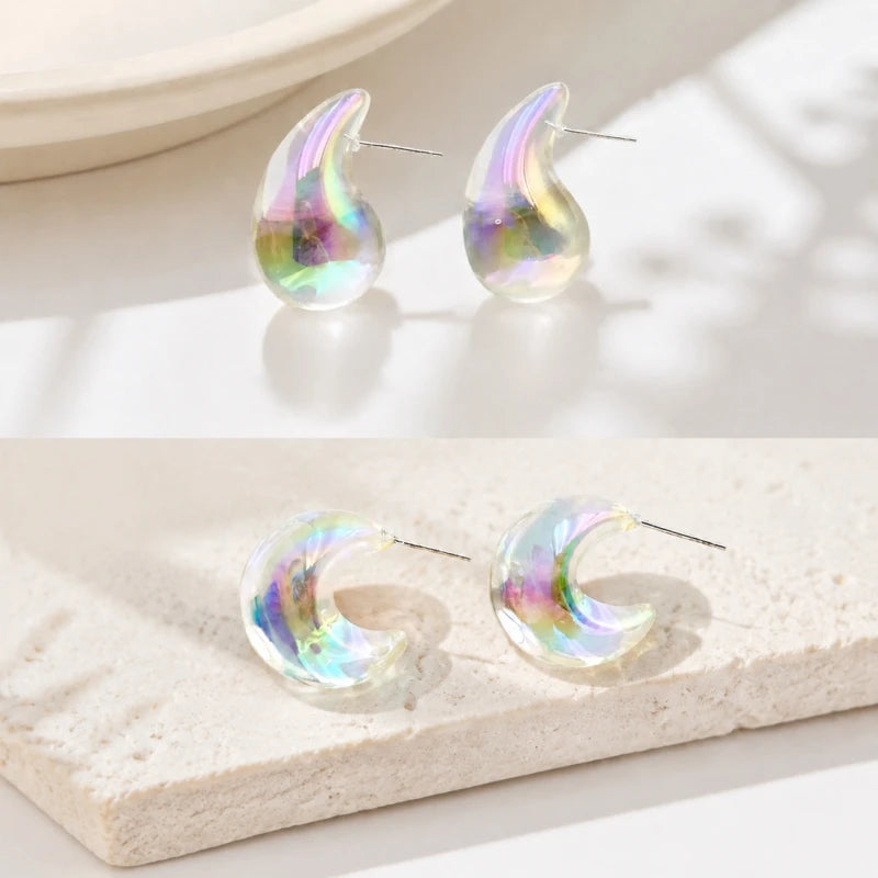 Nixie Resin Waterdrop Drop Earrings – Lightweight Fashion Drop Earrings Nixie