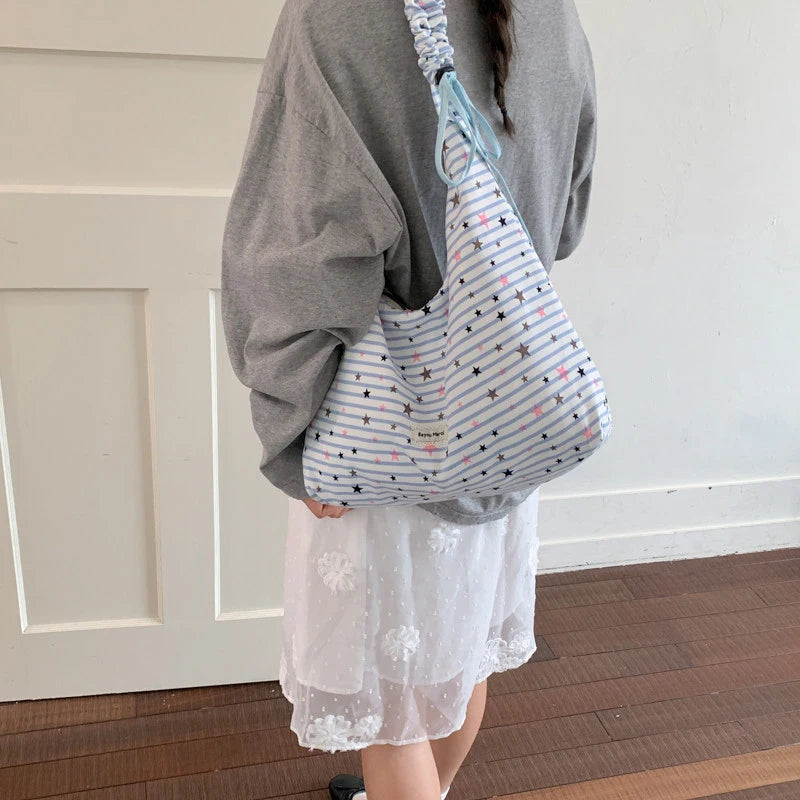 Women's Lightweight Nylon Tote Bag | Large Crossbody Shoulder Bag Women's Tote Bag Nixie