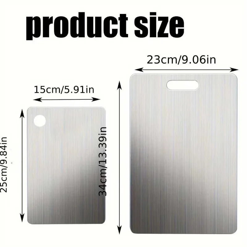 2-Piece Stainless Steel Cutting Board Set – Non-Slip, BPA Free Stainless Steel Cutting Board Nixie 2PCS