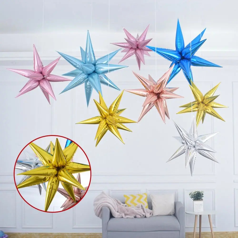 12pcs Pearl Starburst Foil Balloons for Party & Wedding Decor Party Foil Balloons Nixie