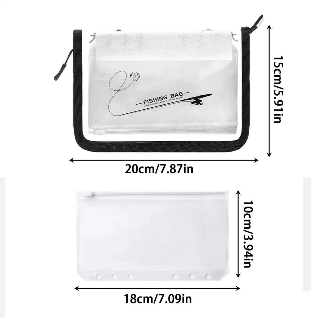 Clear Fishing Lure Bait Bag – 10-Page Transparent Tackle Organizer Fishing Tackle Bag Nixie