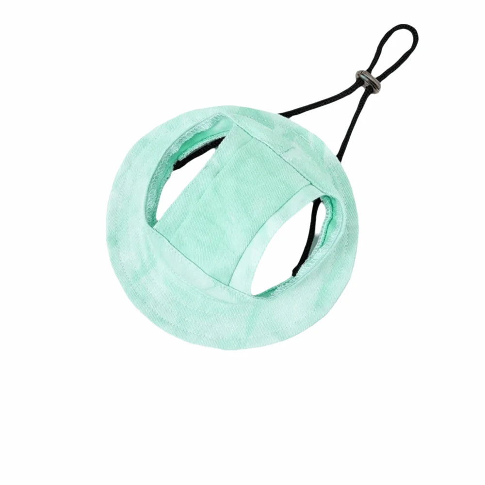 Adjustable Pet Baseball Cap – Breathable Dog Sun Hat with Ear Holes Pet Sun Hat Nixie Green