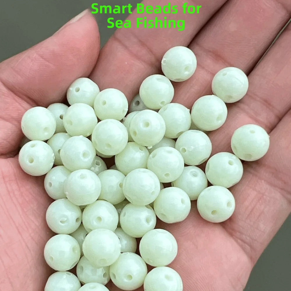 100pcs 9mm Luminous Cross Fishing Beads – Anti-Tangle Rig Accessories Fishing Rig Beads Nixie