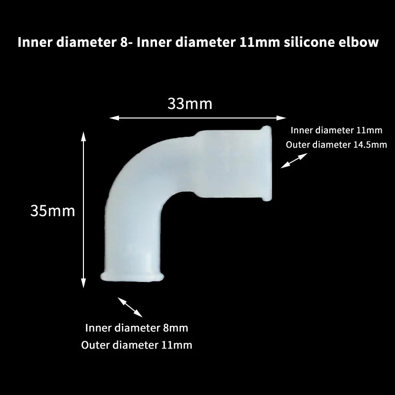 Silicone Elbow Pipe Connector for Garden & Aquarium Tubing Pipe Elbow Connector Nixie A3