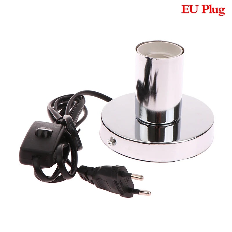 Retro E27 Metal Table Lamp Base – Industrial Desktop Night Light Table Lamp Base Nixie SV1