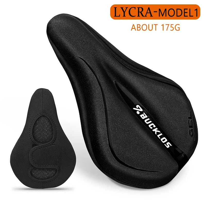 BUCKLOS Bike Seat Cover – PU Leather Silicone Saddle Cushion Bike Seat Cover Nixie SC200-BLACK