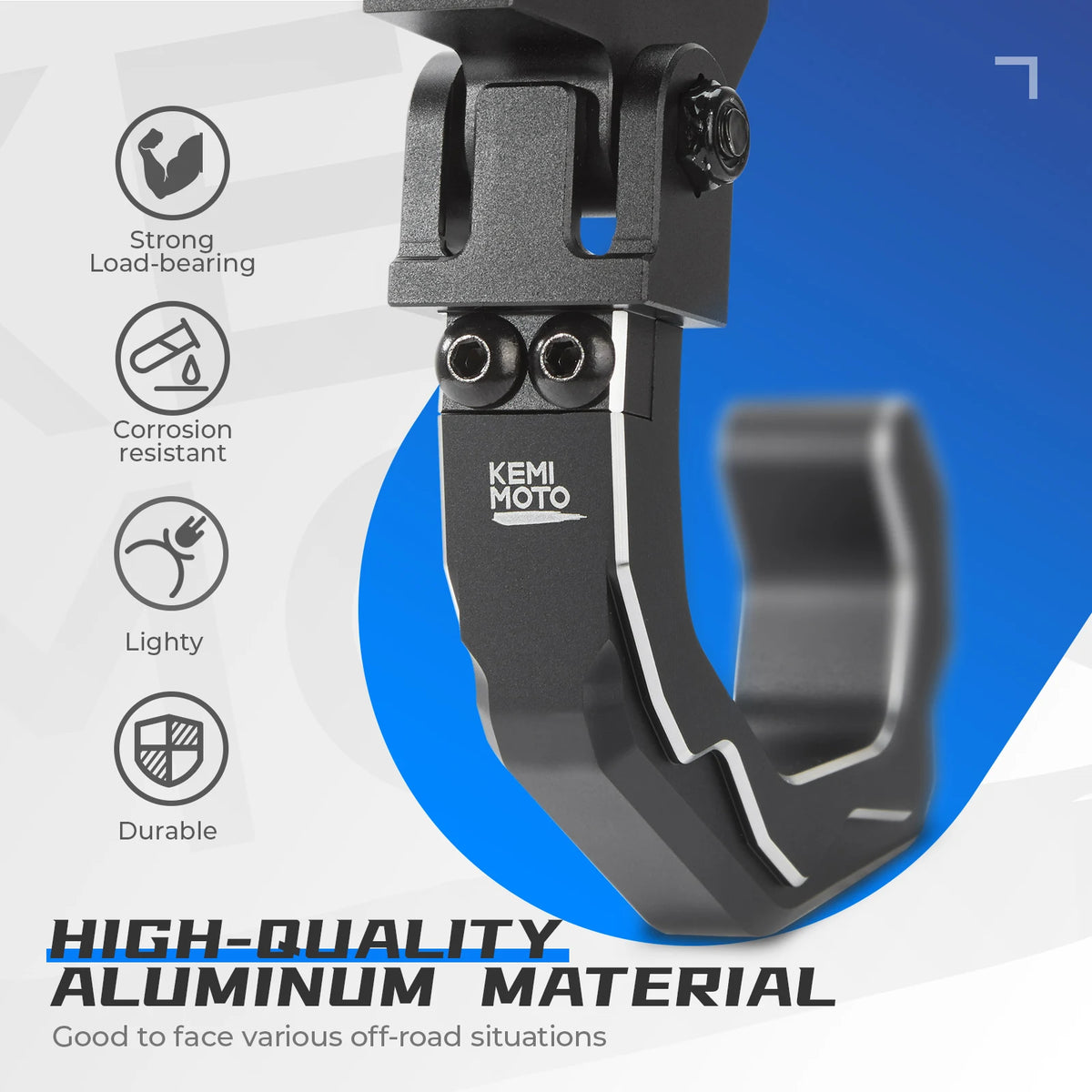 UTV Roll Cage Helmet Hook – Aluminum, Fits 1.6"–2" Roll Bars UTV Roll Bar Hook Nixie