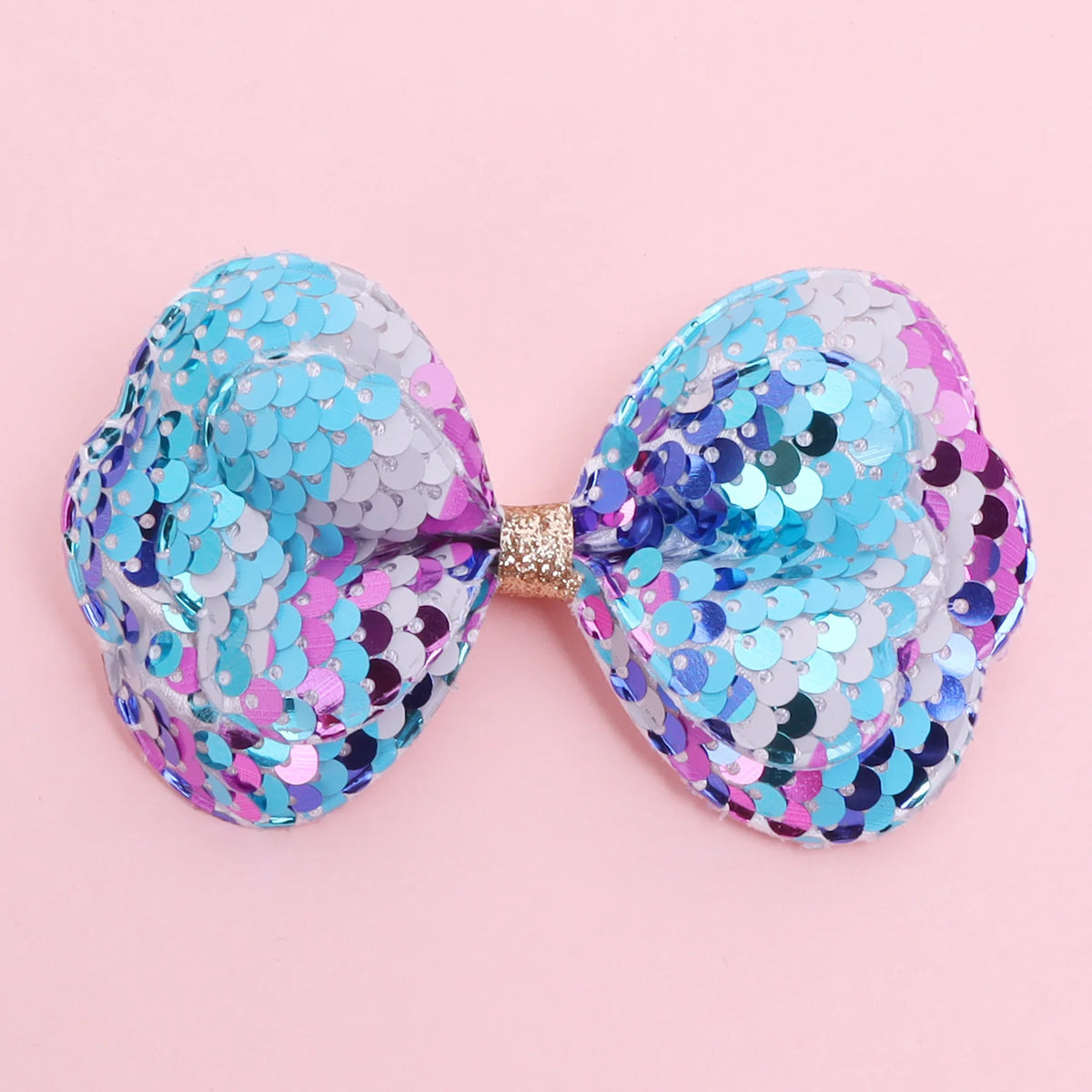 5PCS Glitter Sequin Gradient Bow Hair Clips for Girls & Kids Kids Bow Hair Clips Nixie 1- hair clip