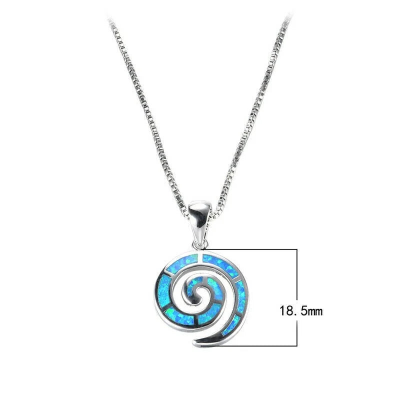 Glass Simulated Opal Pendant Necklace with Mood Tracker | Nixie Pendant Necklace Nixie