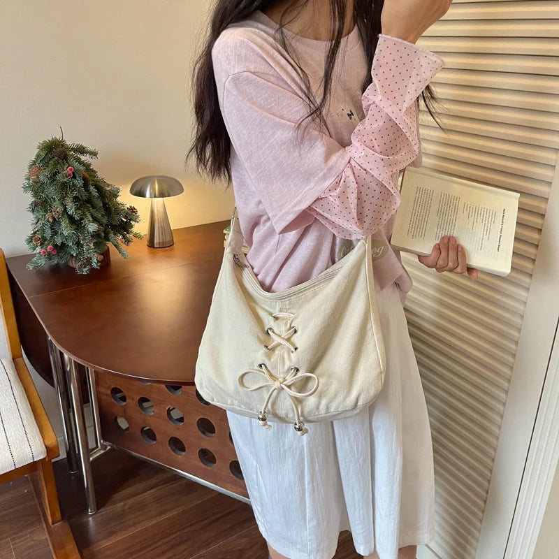 Women's Large Canvas Tote Crossbody Shoulder Bag | Nixie Canvas Tote Bag Nixie
