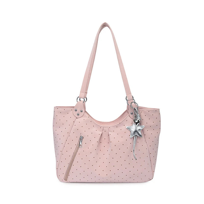 Nixie Polka Dot Tote Bag – Large Women's Shoulder Handbag Women's Tote Bag Nixie