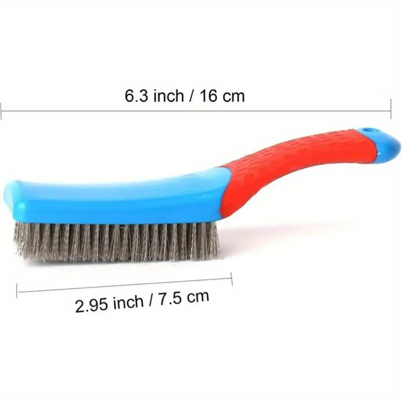 Heavy Duty Stainless Steel Wire Brush with Plastic Handle