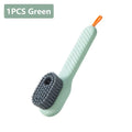 Long Handle Soft Bristle Shoe & Clothes Cleaning Brush Cleaning Brush Nixie 1PC Green