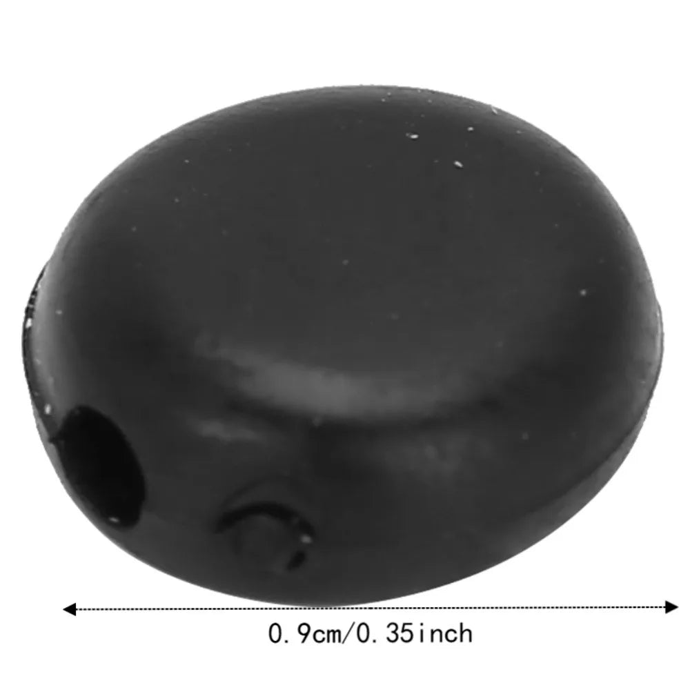 400Pcs Plastic Cord Locks Single Hole Toggle Buckle Clips Black White