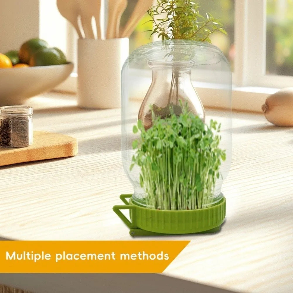 Sprouting Lids with Stand for Wide Mouth Mason Jars – BPA-Free Sprouting Lid Kit Nixie
