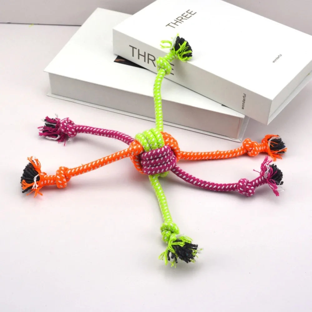 Dog Cotton Rope Knot Chew Toy – Bite-Resistant Interactive