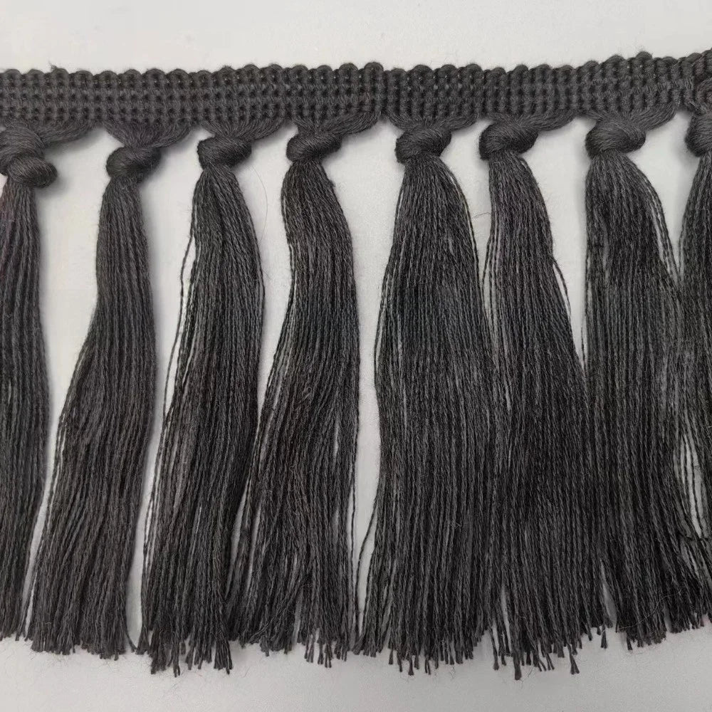 Boho Cotton Tassel Trim Ribbon 11cm Macrame Fringe – 1 Yard Tassel Fringe Trim Nixie