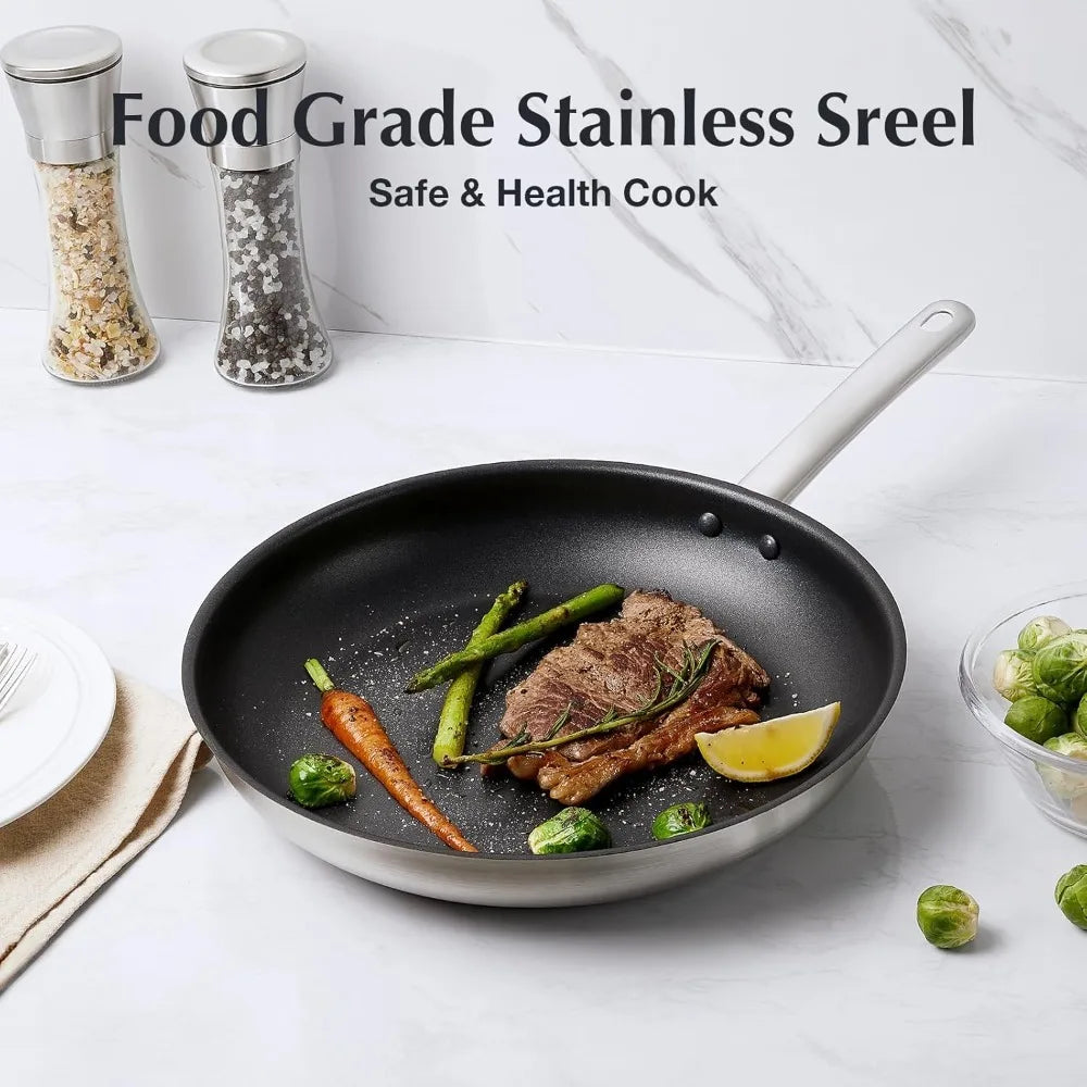 KOCH SYSTEME CS 10-Piece Nonstick Stainless Steel Cookware Set Cookware Set Nixie
