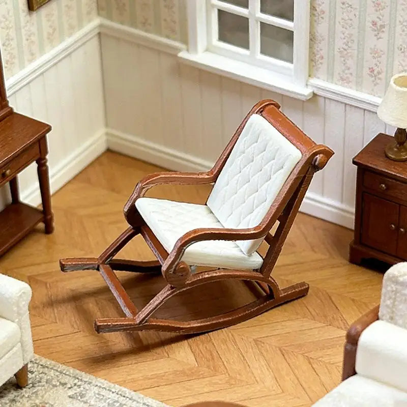 1:12 Miniature Rocking Chair Dollhouse Furniture & Photo Prop Dollhouse Miniature Furniture Nixie