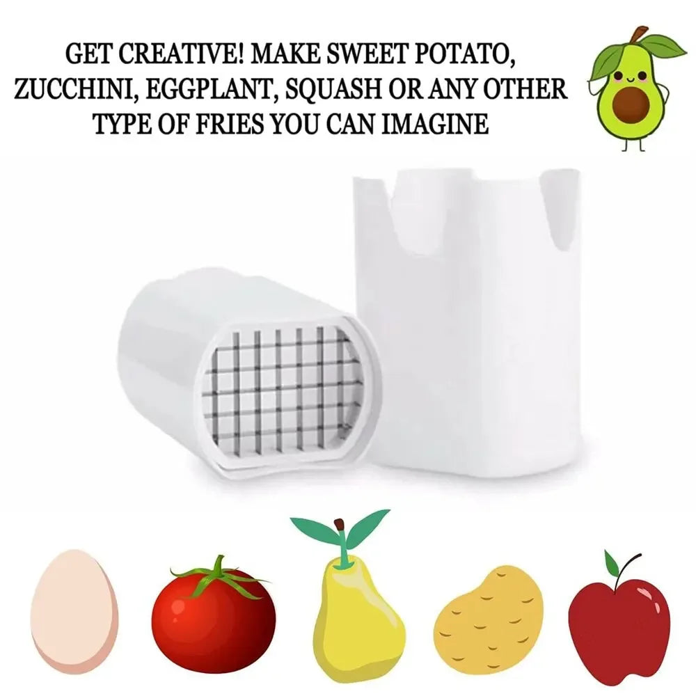 French Fry Cutter & Vegetable Slicer – Stainless Steel Blade
