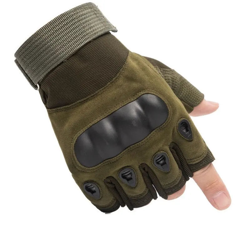 Tactical Half-Finger Cycling Gloves – Unisex Army Mittens Tactical Cycling Gloves Nixie Green M