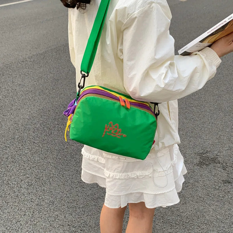 Nixie Color-Block Crossbody Bag | Phone, Makeup & Travel Crossbody Bag Nixie Green