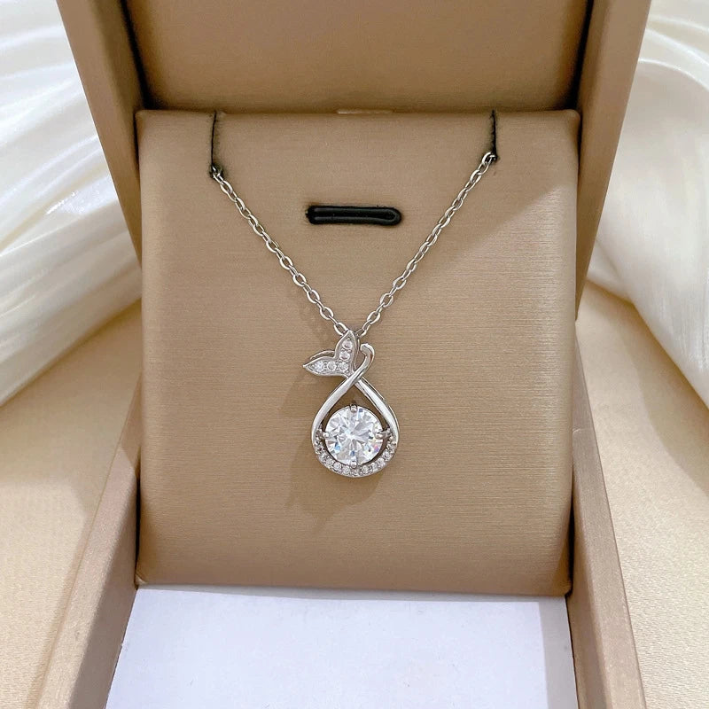 Copper Pendant Necklace Women | Stainless Steel Clavicle Chain Pendant Necklace Nixie