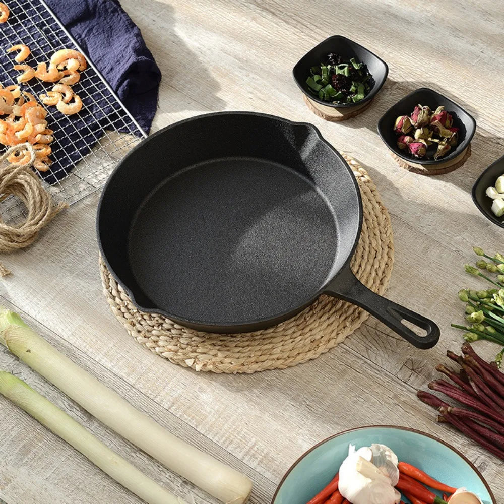 6-Inch Cast Iron Skillet with Drip Spouts | Camping & Home Cast Iron Skillet Nixie
