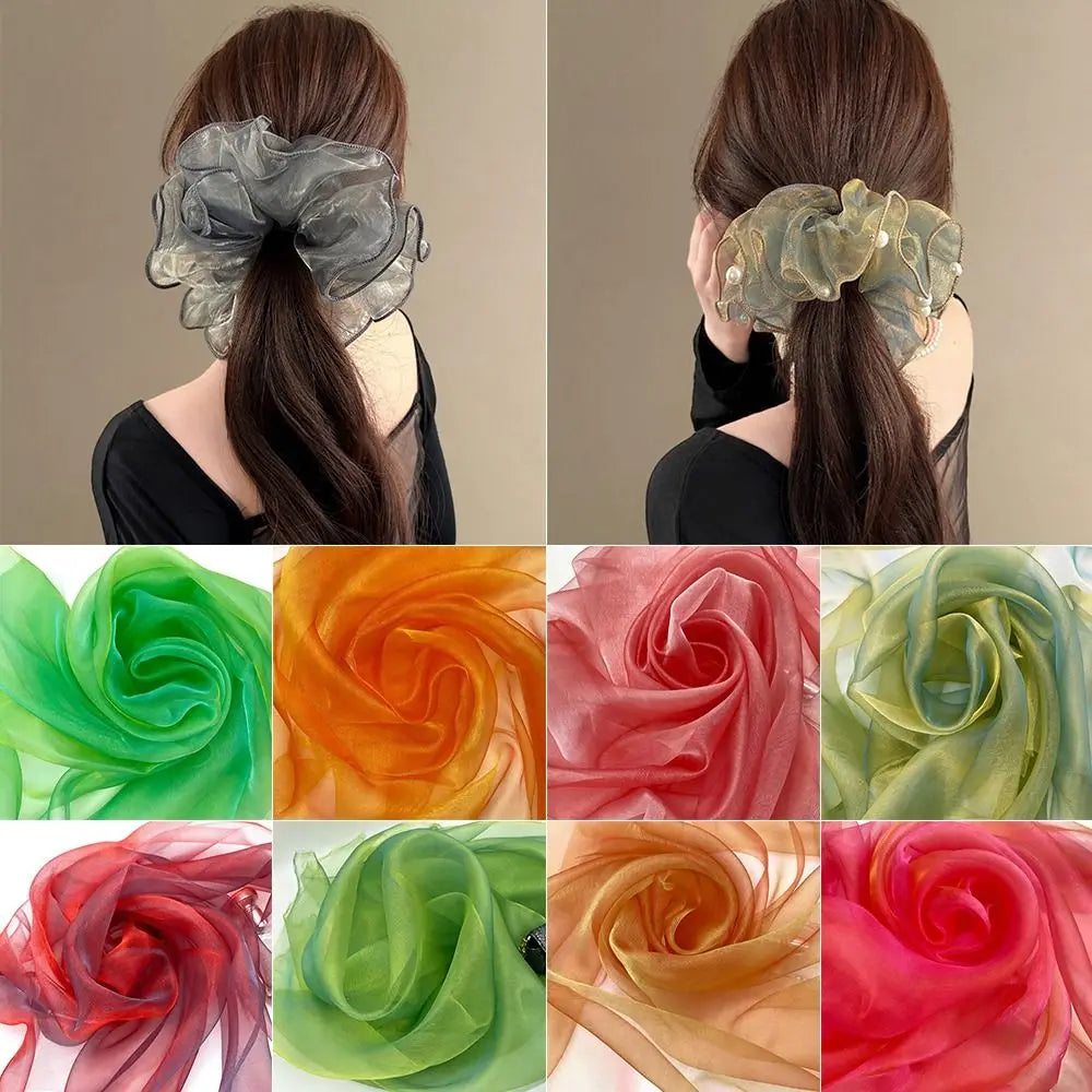 Two-Tone Gradient Organza Fabric 150x100cm – Soft Sheer Yarn