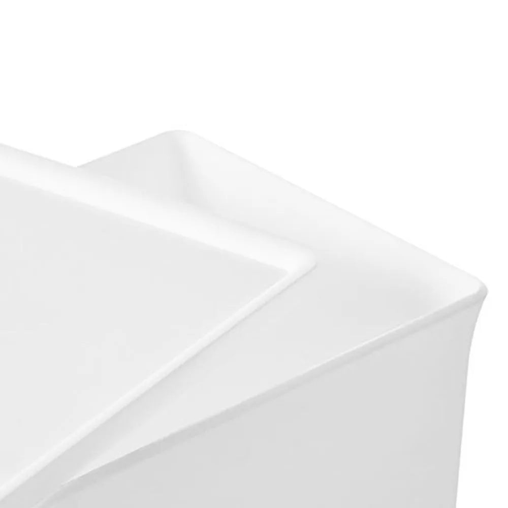 Large Stackable Storage Bins with Lids – White Plastic Organizer