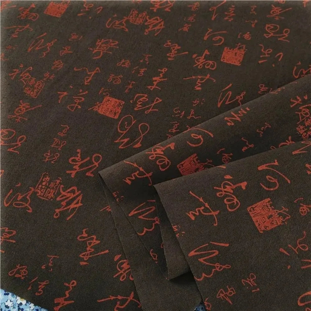 Chinese Calligraphy Cotton Linen Tablecloth | 150×50 & 200×150cm Linen Tablecloth Nixie