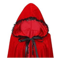 Red Hooded Adult Halloween Costume Ghost Robe – Unisex Halloween Costume Robe Nixie black lace Length 100cm