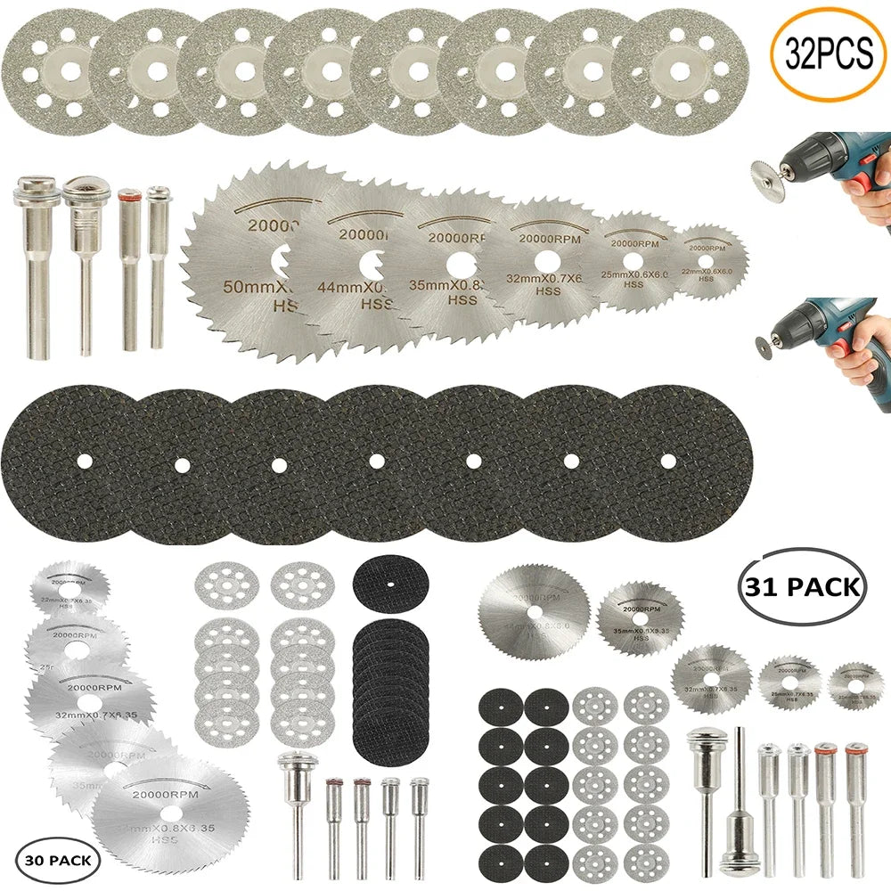 Mini Circular Saw Blade Set – Diamond Cutting & Grinding Discs Rotary Tool Blade Set Nixie
