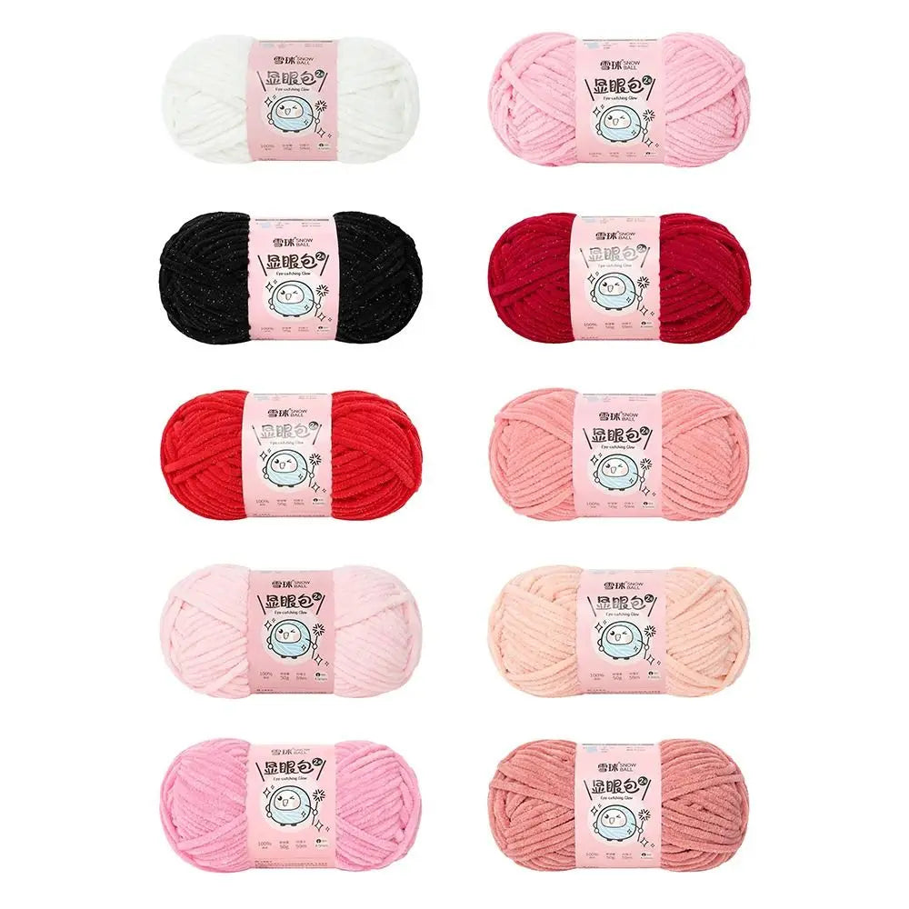 Soft Chenille Yarn 50g 59M 4.5mm – Shiny Chunky Knitting Yarn Chunky Chenille Yarn Nixie