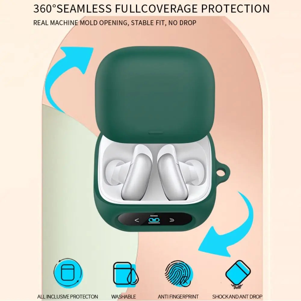 Silicone Case + Carabiner for Anker Soundcore Liberty 5 Pro Earbuds Case Cover Nixie