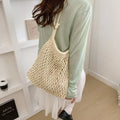 Nixie Handwoven Straw Bucket Bag – Large Women's Tote