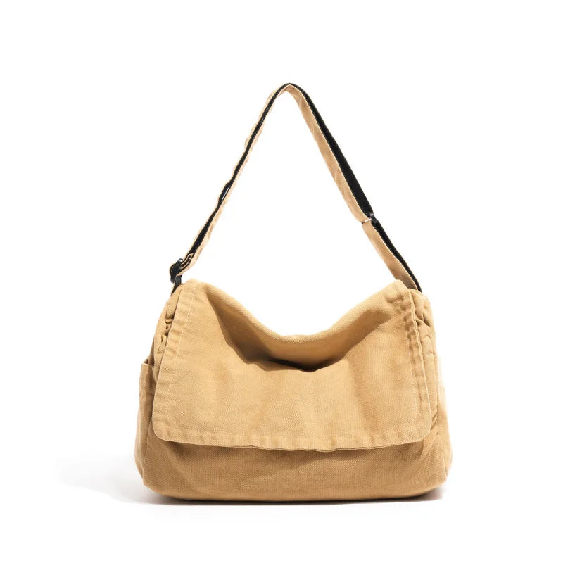 Women's Washed Canvas Crossbody Bag – Boho Large Tote Canvas Crossbody Bag Nixie