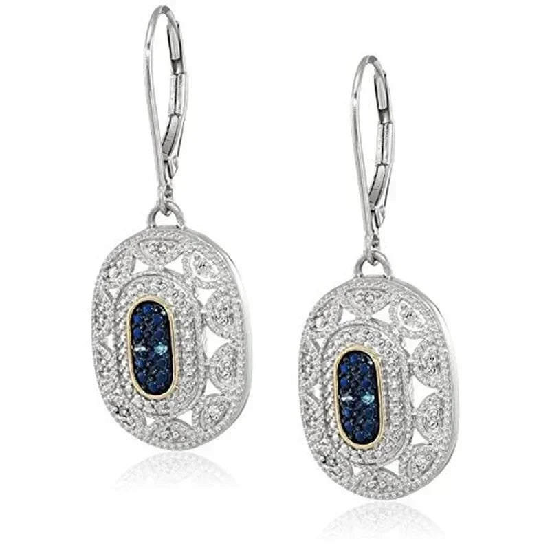 Art Deco Zircon Drop Earrings – Gold & Silver Wedding Jewelry Drop Earrings Nixie