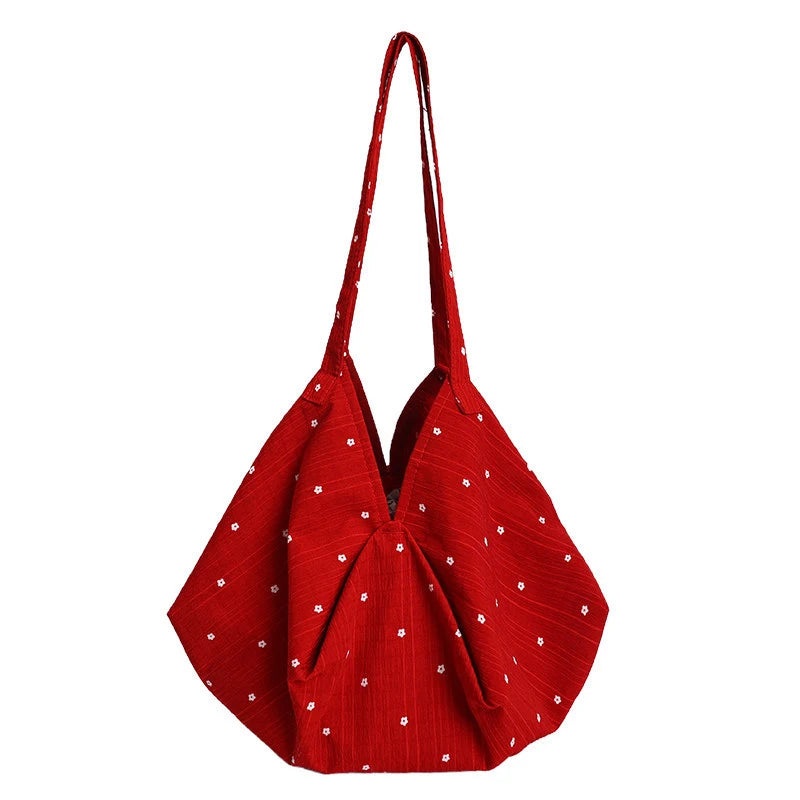 Korean Polka Dot Tote Bag – Large Casual Bucket Shoulder Bag Tote Bucket Bag Nixie