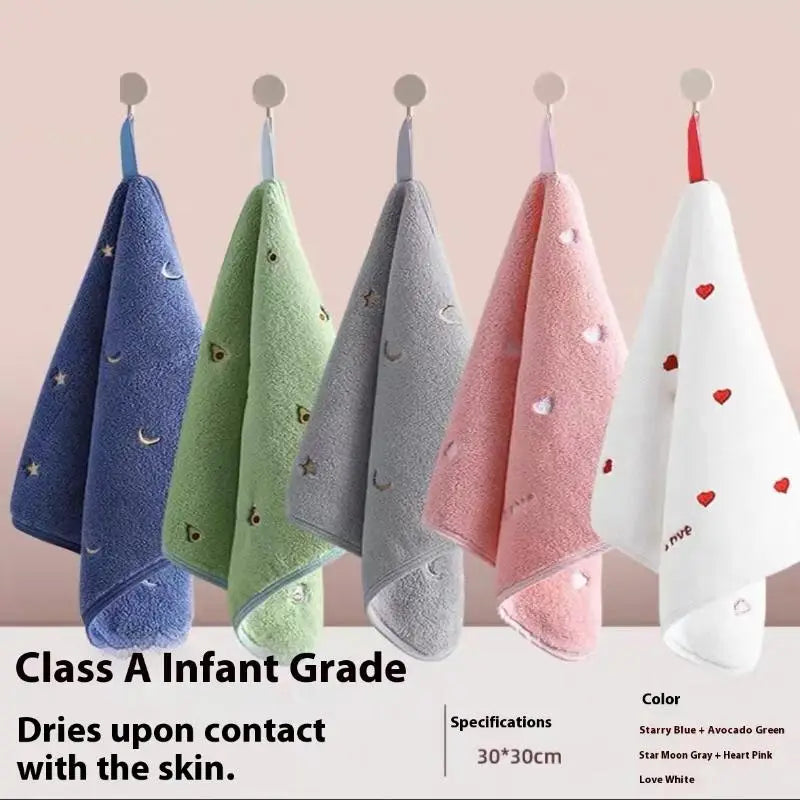 JETTING Embroidered Cotton Hand Towel 30x30cm – Soft & Absorbent Cotton Hand Towel Nixie