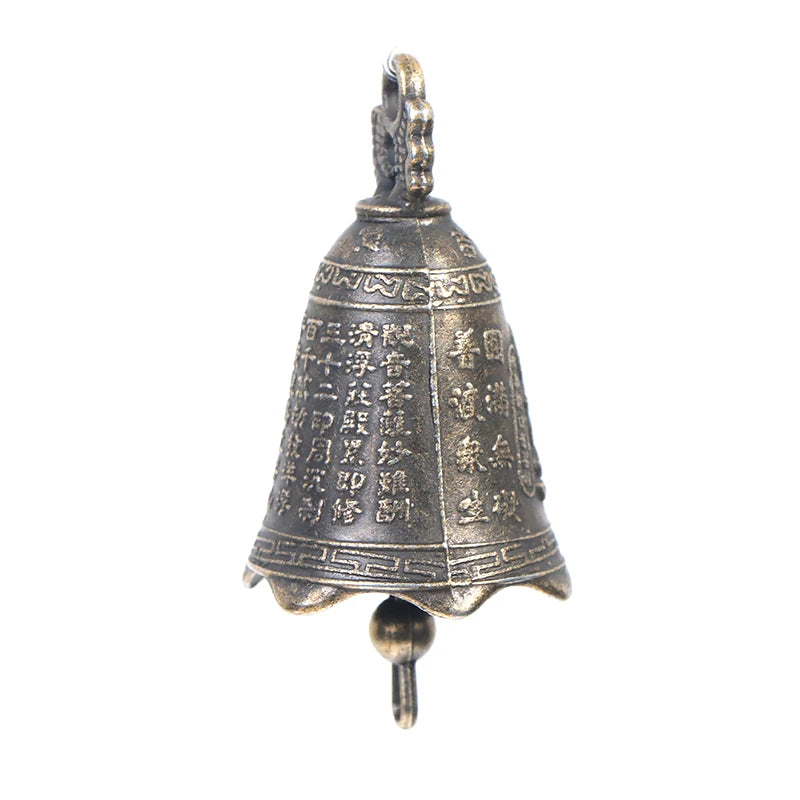 2pcs Mini Antique Brass Guanyin Bell Copper Sculpture Set Decorative Bell Sculpture Nixie