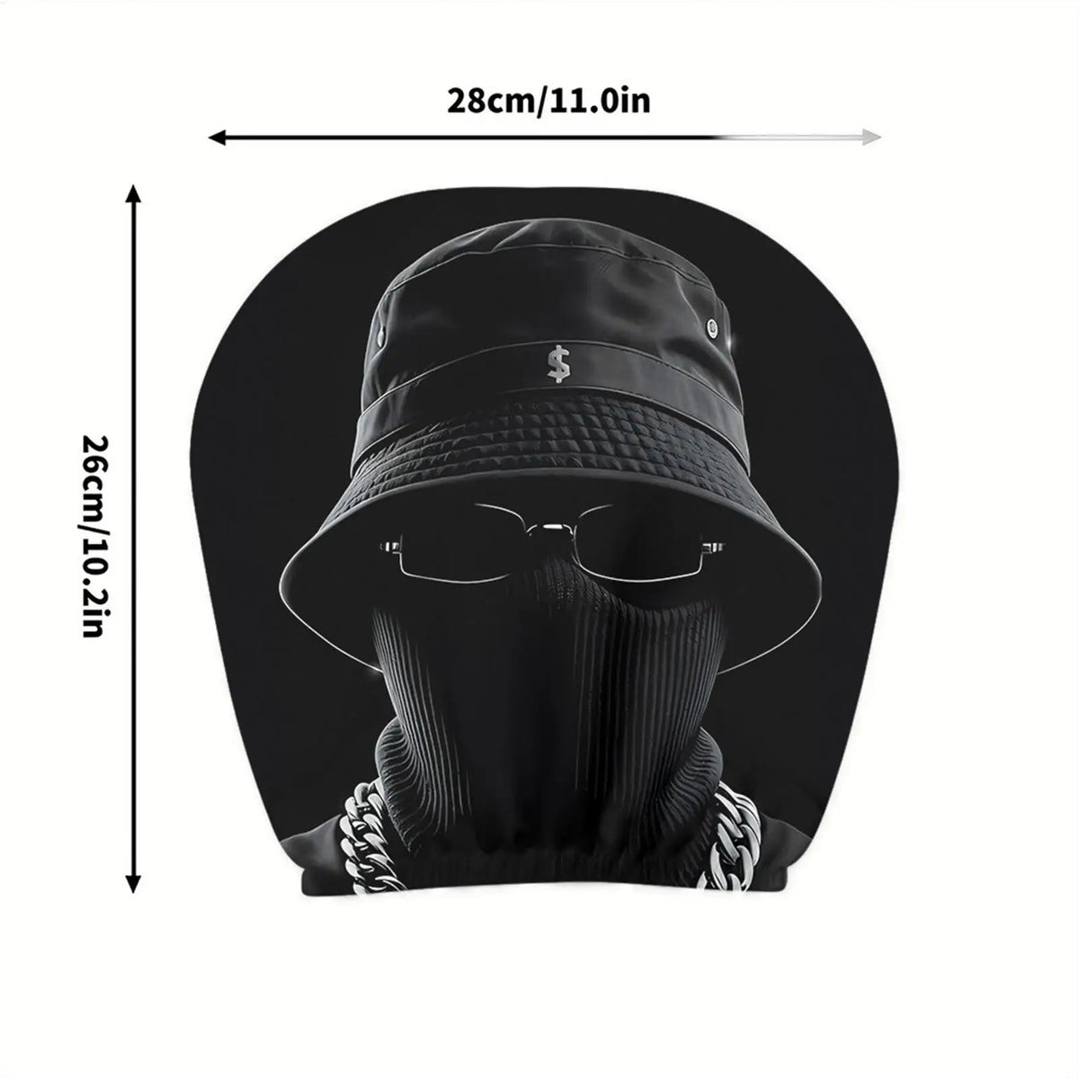 Hip-Hop Masked Figure Car Headrest Cover Funny Pillowcase Car Headrest Cover Nixie