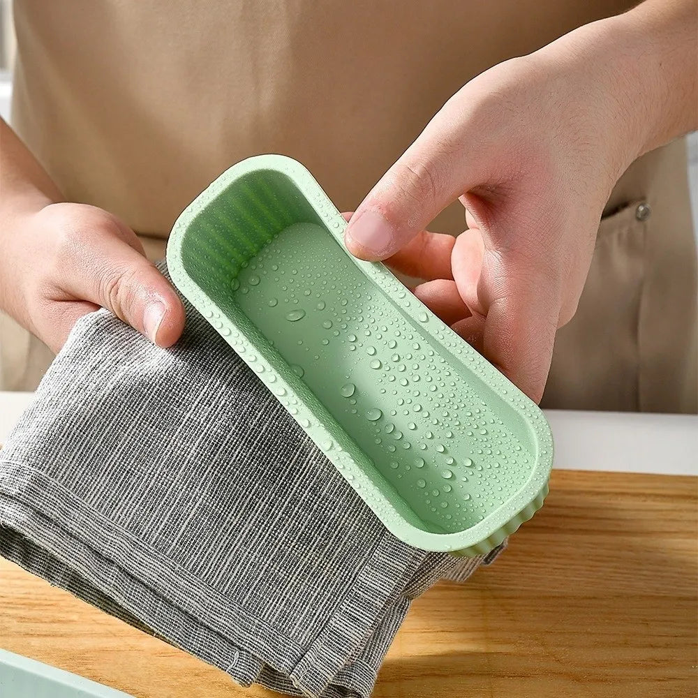 4-Pack Silicone Mini Bread Pans Non-Stick Brownie Baking Molds