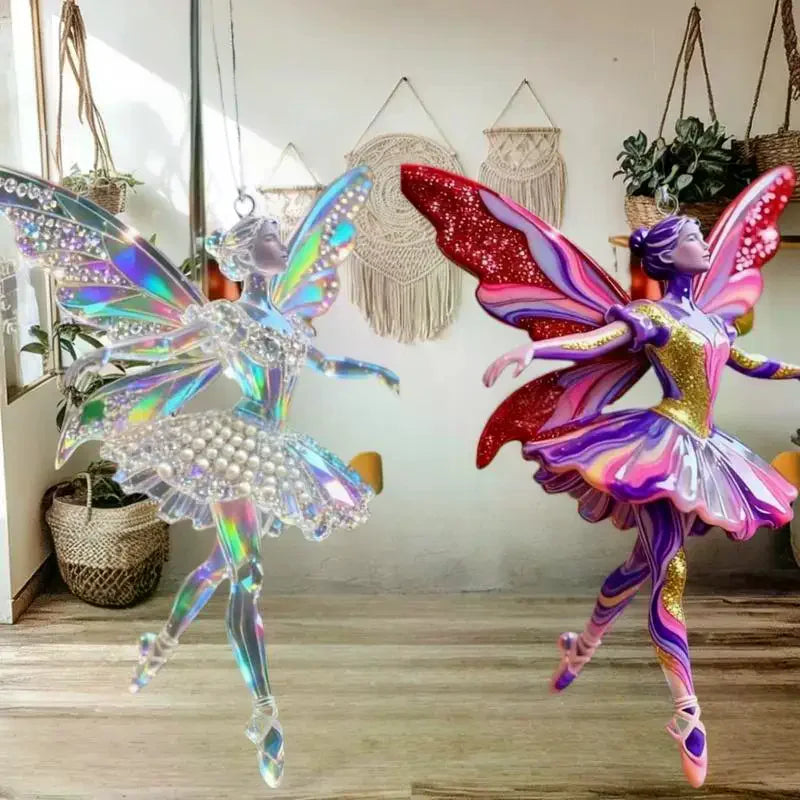 2D Acrylic Ballerina Pendant – Car Charm & Christmas Ornament Decorative Pendant Nixie