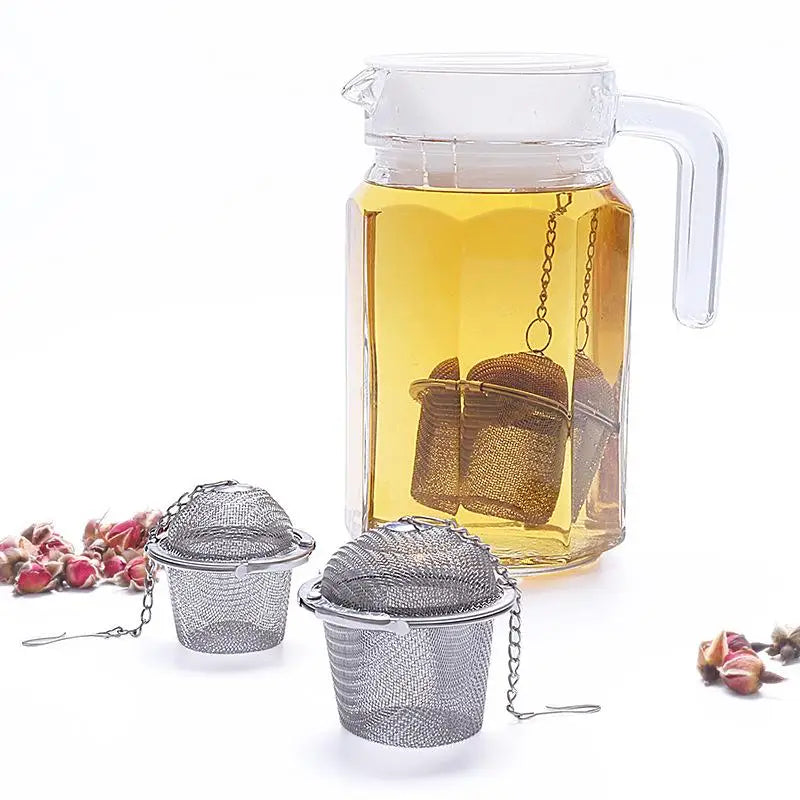 Stainless Steel Tea Ball Infuser & Spice Strainer with Chain