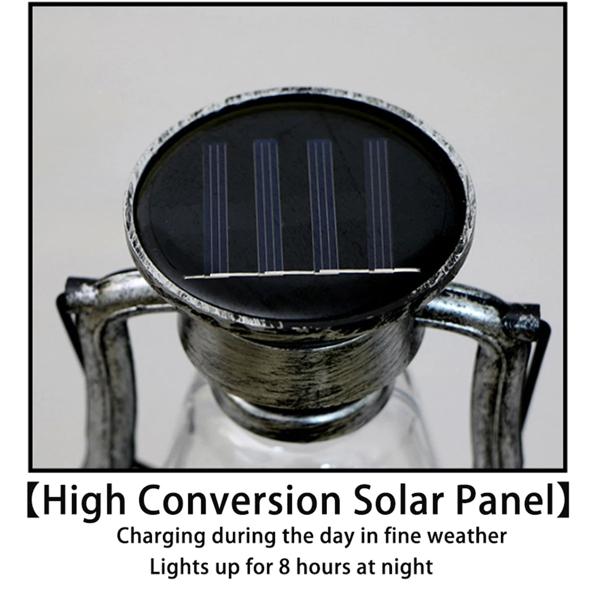 Retro Solar LED Hanging Lantern | Flickering Flameless Outdoor Light Solar Outdoor Lantern Nixie