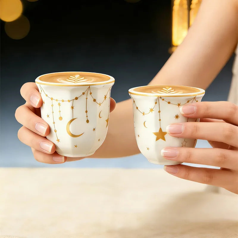 Kabuki Octagonal Ceramic Espresso Cup | Floral Coffee Cup Ceramic Coffee Cup Nixie